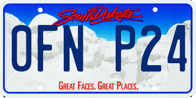 SD license plate 0FNP24