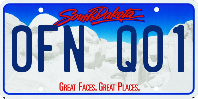 SD license plate 0FNQ01