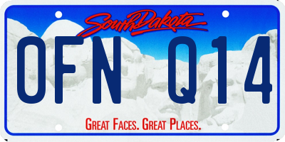 SD license plate 0FNQ14