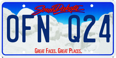 SD license plate 0FNQ24