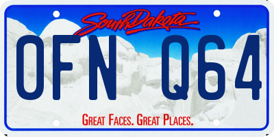 SD license plate 0FNQ64
