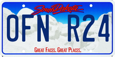 SD license plate 0FNR24