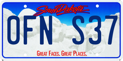 SD license plate 0FNS37