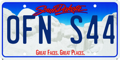 SD license plate 0FNS44
