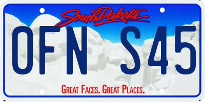 SD license plate 0FNS45