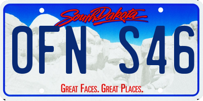SD license plate 0FNS46