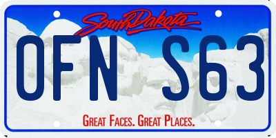 SD license plate 0FNS63