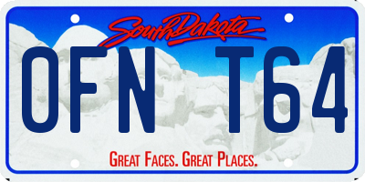 SD license plate 0FNT64