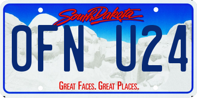 SD license plate 0FNU24