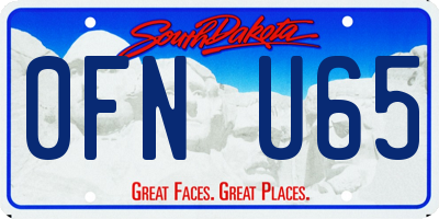 SD license plate 0FNU65