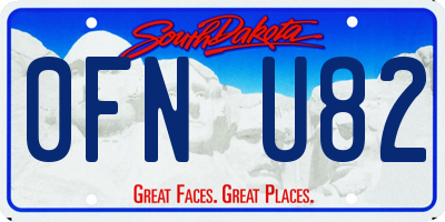 SD license plate 0FNU82