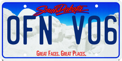 SD license plate 0FNV06