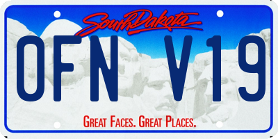 SD license plate 0FNV19