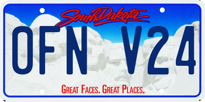 SD license plate 0FNV24