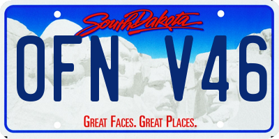 SD license plate 0FNV46