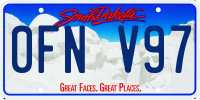 SD license plate 0FNV97