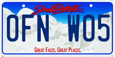 SD license plate 0FNW05