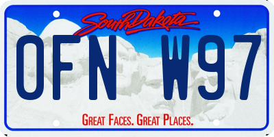 SD license plate 0FNW97