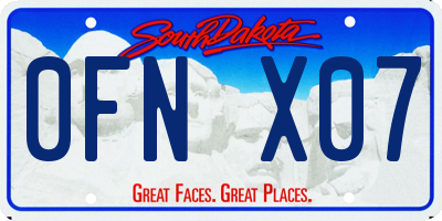 SD license plate 0FNX07