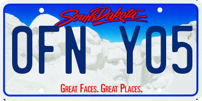 SD license plate 0FNY05