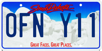 SD license plate 0FNY11