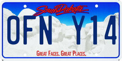 SD license plate 0FNY14