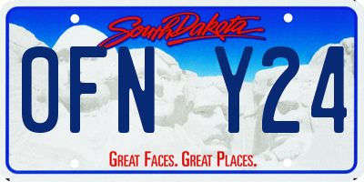 SD license plate 0FNY24