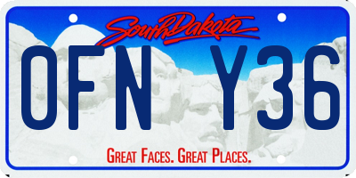 SD license plate 0FNY36