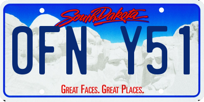 SD license plate 0FNY51