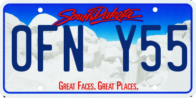 SD license plate 0FNY55