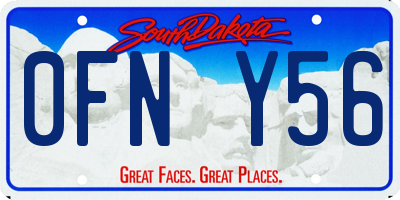 SD license plate 0FNY56