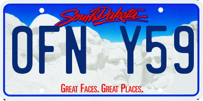 SD license plate 0FNY59