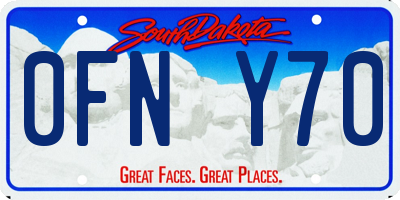 SD license plate 0FNY70
