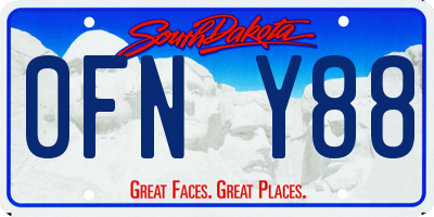 SD license plate 0FNY88