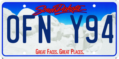 SD license plate 0FNY94