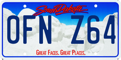 SD license plate 0FNZ64