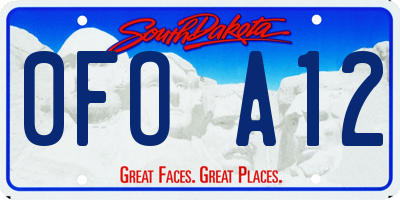 SD license plate 0FOA12