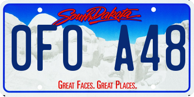 SD license plate 0FOA48