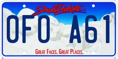 SD license plate 0FOA61