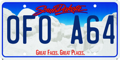 SD license plate 0FOA64