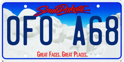SD license plate 0FOA68
