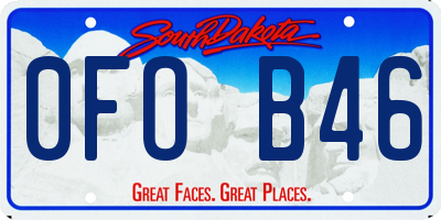 SD license plate 0FOB46