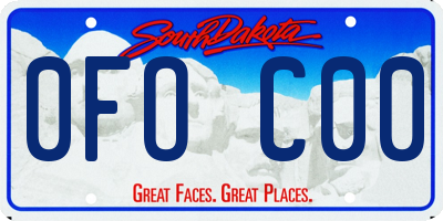 SD license plate 0FOC00