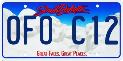 SD license plate 0FOC12