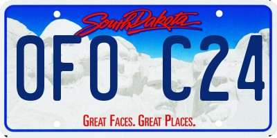 SD license plate 0FOC24