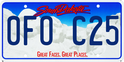SD license plate 0FOC25