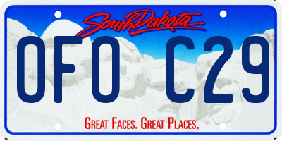 SD license plate 0FOC29