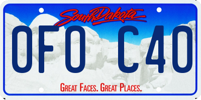 SD license plate 0FOC40