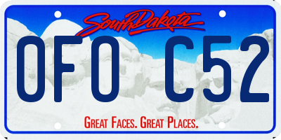 SD license plate 0FOC52