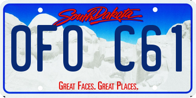SD license plate 0FOC61